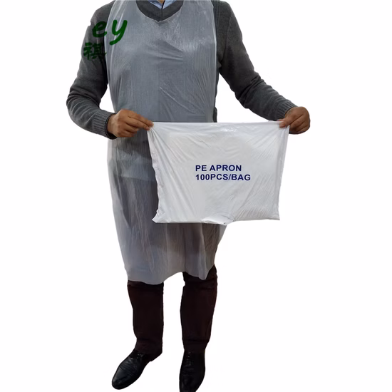 Delantales desechables de cocina de marisco desechables de plástico polivinílico