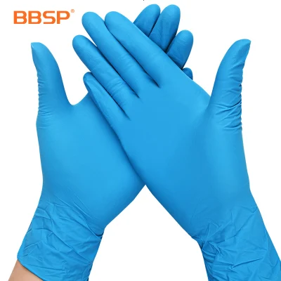 Guantes desechables de nitrilo para examen Fabricante médico de guantes de nitrilo para examen sin polvo