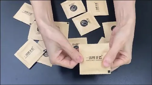 Guantes de plástico PE Guantes plegables individuales desechables para catering Contacto con alimentos con FDA