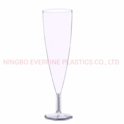 Copa de champán de plástico desechable de 5,5 oz (PS) Productos de plástico